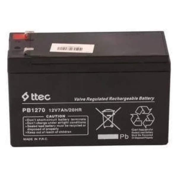 Ttec 12 Volt 7 Amper Pilsan Snappy Akülü Araba Çocuk Oyuncak Araba Aküsü 12v 7ah - Görsel 2