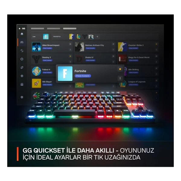 Steelseries Apex Pro Tkl Gen 3 Siyah RGB Omnipoint Switch Kablolu Mekanik Oyuncu Klavyesi - Görsel 4
