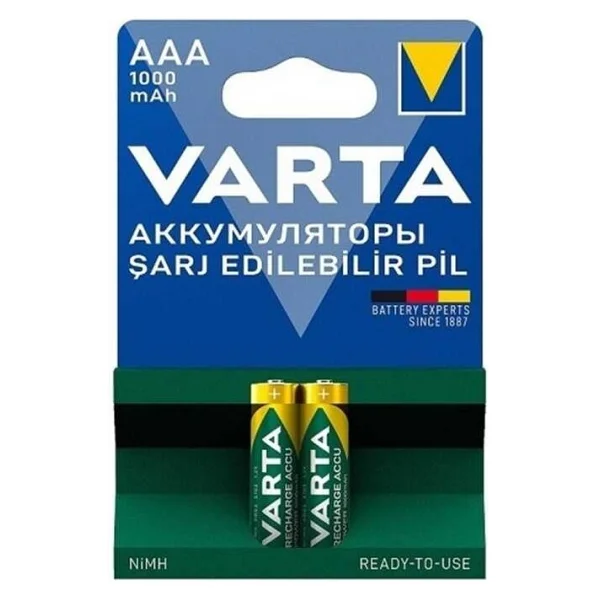 Varta 5703 1000 mAh 2'li Şarjlı Aaa İnce Kalem Pil - Görsel 3