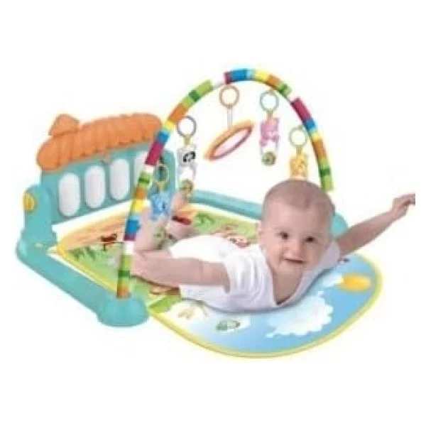 Babycim Piyanolu Mantar Desenli Bebek Oyun Halısı - Hayvan Figürlü - Yeşil - 50 X 70 Cm - Görsel 8