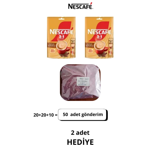 Nescafe Sütlü Köpüklü 3'ü 1 Arada 48x17.4 Gr - Görsel 2