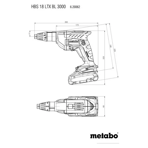 Metabo HBS 18 LTX BL 3000 Akülü Alçıpan Vidalama Makinesi - Görsel 2