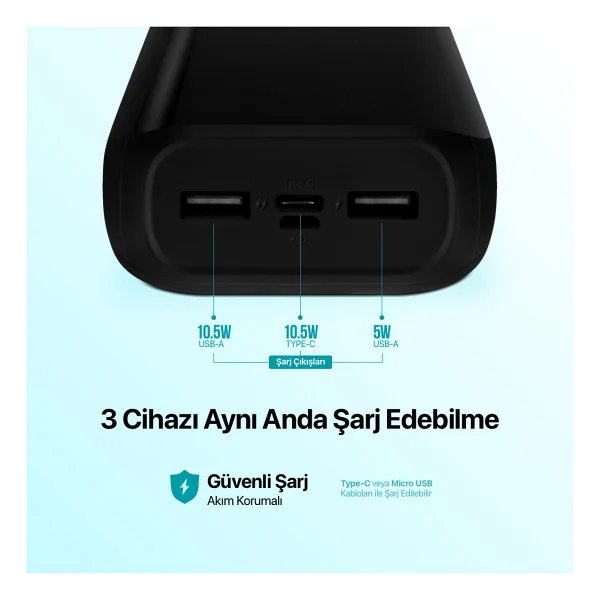 Ttec Recharger Ultra 2bb190 30000 mAh Powerbank - Görsel 3