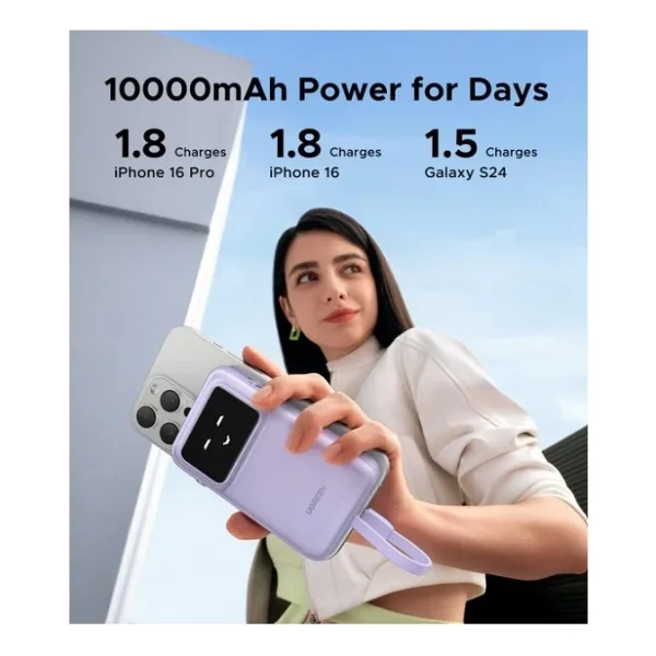Ugreen Uno Siyah 10000 mAh Hızlı Şarj Powerbank - Görsel 4