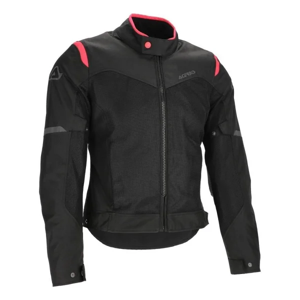 Acerbis Ramsey Vented 2.0 Kadın Siyah-Pembe Yazlık Motosiklet Montu - Görsel 5