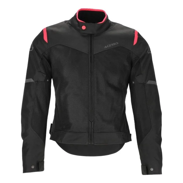 Acerbis Ramsey Vented 2.0 Kadın Siyah-Pembe Yazlık Motosiklet Montu - Görsel 2