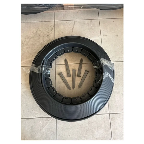 Solutex Üreticiden Siyah Çim Ayırıcı - Peyzaj Sınırlayıcı - Toprak Taş Ayıracı -25 Metre Çim Şekillendirici 40 Adet Sabitleme Kazığı İle Birlikte - Görsel 4
