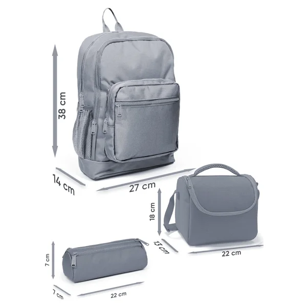 Coral High SET0123770 Renkli Çizgili 3'lü Okul Çanta Seti - Görsel 8