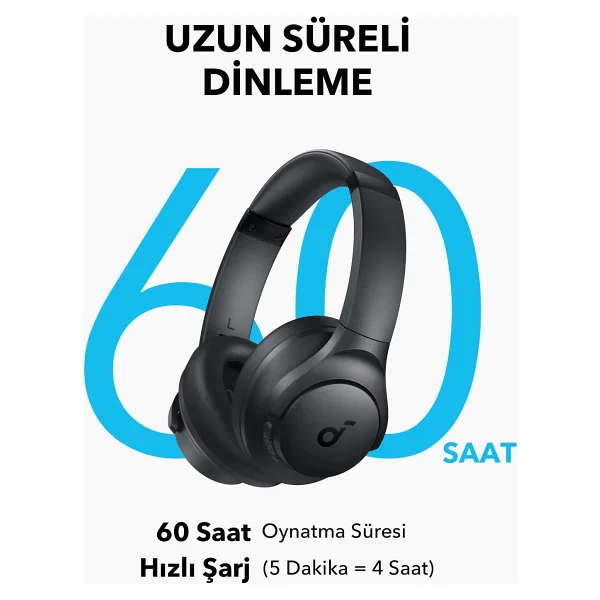 Anker Soundcore Q11i Siyah Kulak Üstü Bluetooth Kulaklık - Görsel 4