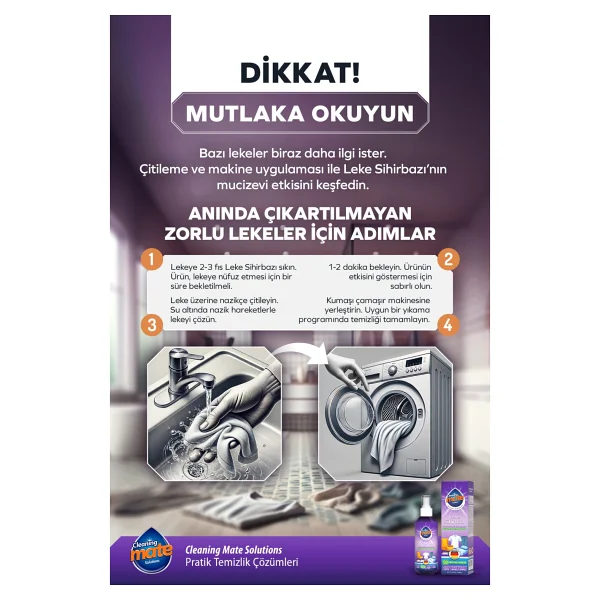 Cleaning Mate Solutions Leke Sihirbazı 200 Ml - Görsel 3