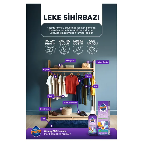 Cleaning Mate Solutions Leke Sihirbazı 200 Ml - Görsel 4