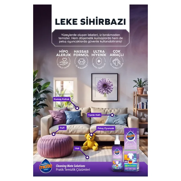 Cleaning Mate Solutions Leke Sihirbazı 200 Ml - Görsel 5
