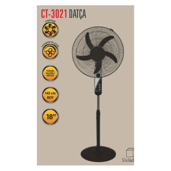 Cata Datça CT-3021 Ayaklı Vantilatör - Görsel 5