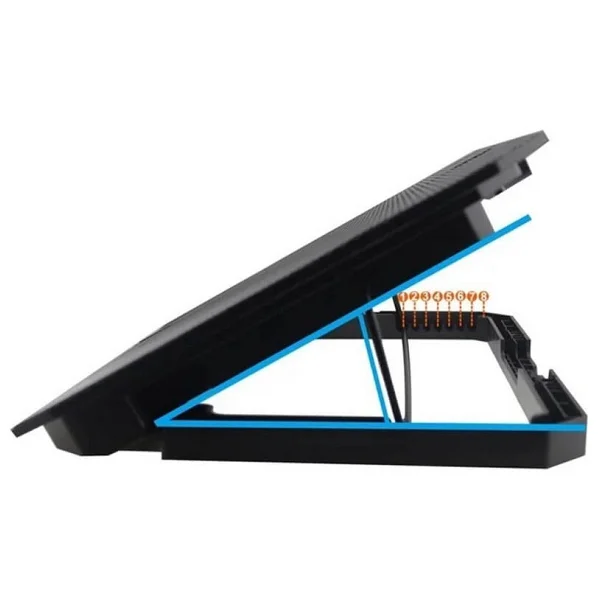 Koodmax N99 Çift Fanlı Laptop Soğutucu - 8 Kademeli Standlı Notebook Soğutucu - Siyah - Görsel 3