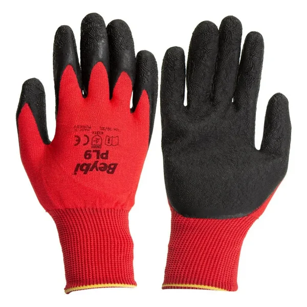 Beybi Pl9 Lateks Kaplı Polyester 10 Numara İş Eldiveni - Görsel 6