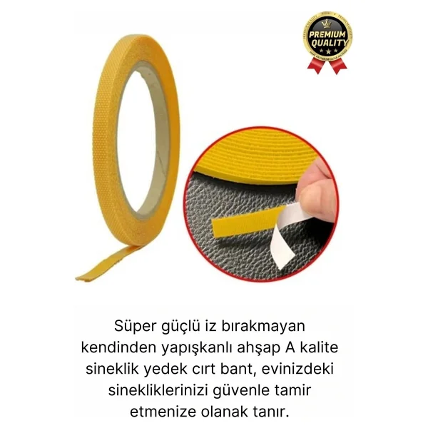 Premium Seri Güçlü Kendinden Yapışkanlı Ahşap Pencere Kapı Sineklik Tülü Yedek 4mt Cırt Bant-2 Adet - Görsel 2