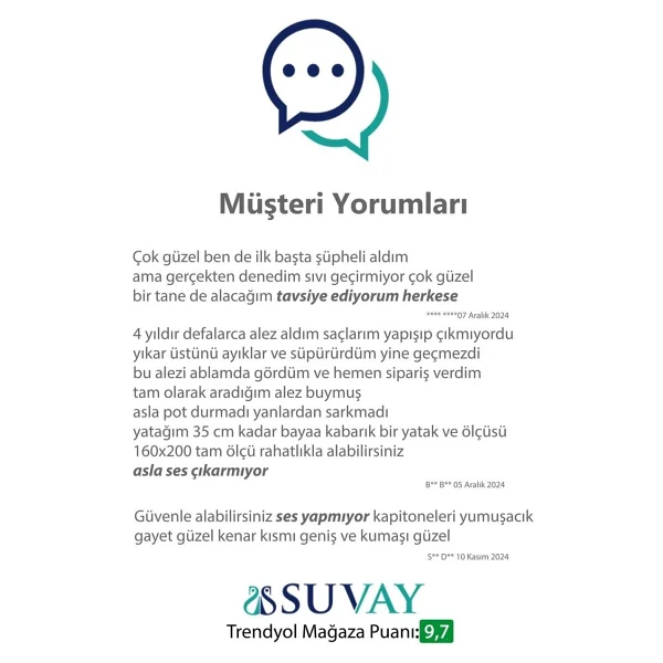 Suvay Kapitone Fittted 90x190 Tek Kişilik Sıvı Geçirmez Alez Beyaz Renkli Kapitoneli Yatak Koruyucu Çarşaf Alez - 90 X 190 Cm - Görsel 5