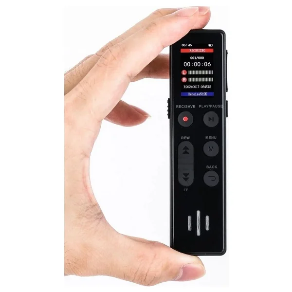Kb 95 LED Ekranlı 64 GB Mp3 Çalar Kesintisiz Kayıt 35 Saat,Ses Sensörlü Kingboss - Görsel 10