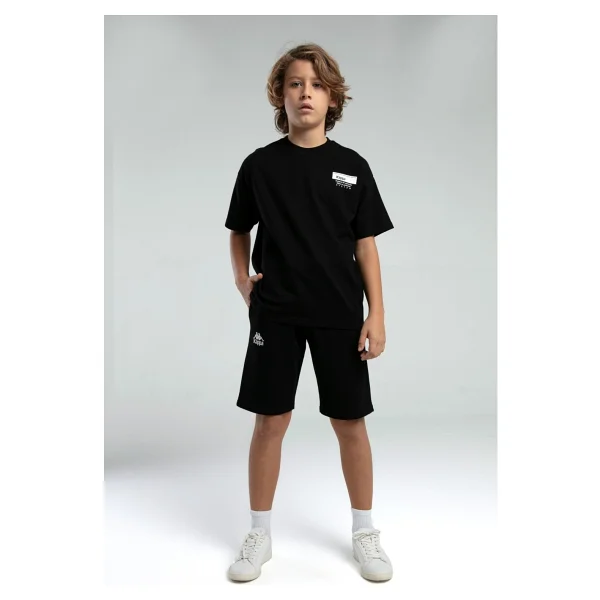 Kappa 36225 Erkek Çocuk Kısa Kollu Şortlu Pijama Takım - 5 - 6 Yaş - Siyah - Görsel 8