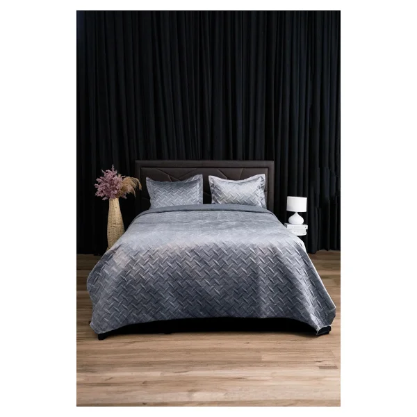 Örtüm Kadife Yatak Örtüsü - Krem - 240 X 260 Cm - Görsel 6