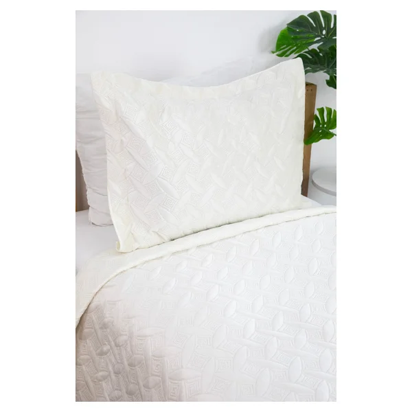 Örtüm Kadife Yatak Örtüsü - Krem - 240 X 260 Cm - Görsel 4