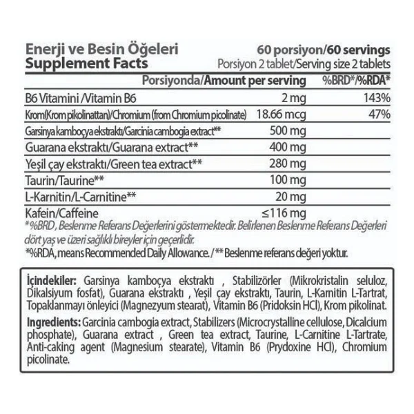Hardline Nutrition Burner 120 Tablet - Görsel 4