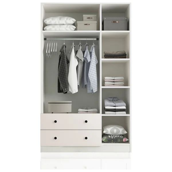Rabi Mobilya Side 3 Kapak 2 Çekmece Gardırop - 184 - Beyaz - Görsel 5