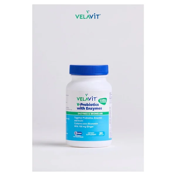Velavit V-Probiotics With Enzymes 30 Kapsül - Görsel 4