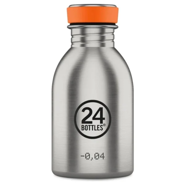 24 Bottles Urban Bottle Brushed Steel Paslanmaz Çelik Su Şişesi 250 Ml - Gri - Görsel 5