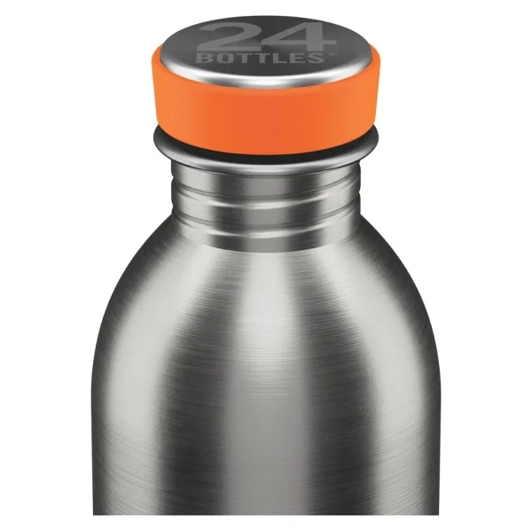 24 Bottles Urban Bottle Brushed Steel Paslanmaz Çelik Su Şişesi 250 Ml - Gri - Görsel 2