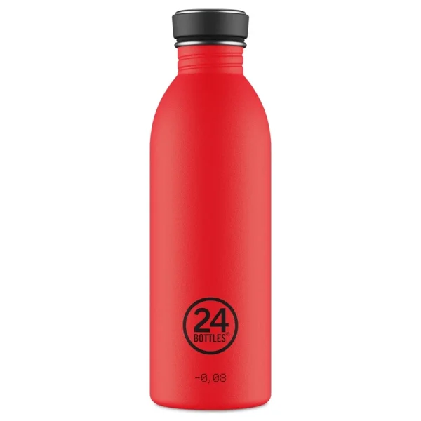 24 Bottles Urban Bottle Hot Red Paslanmaz Çelik Su Şişesi 500 Ml - Kırmızı - Görsel 5