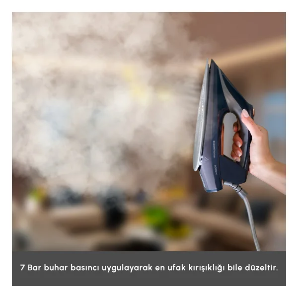 Karaca Vantuz Steammaster 3000 W Navy Rose Buhar Kazanlı Ütü - Görsel 7