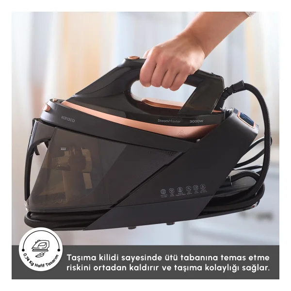 Karaca Vantuz Steammaster 3000 W Black Rose Buhar Kazanlı Ütü - Görsel 4