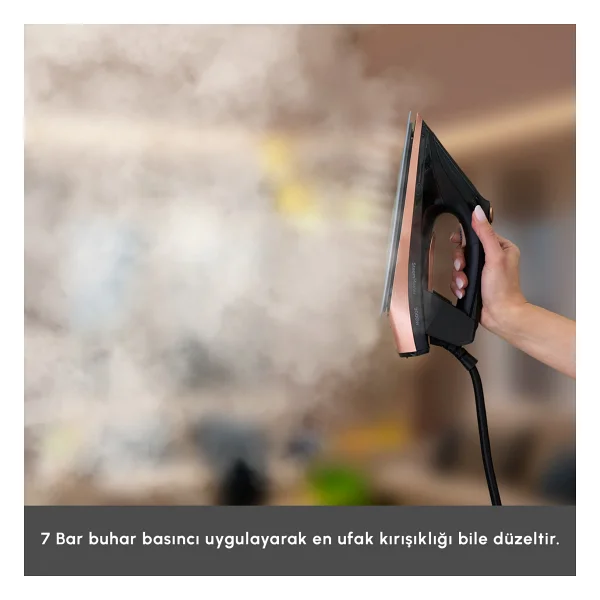 Karaca Vantuz Steammaster 3000 W Black Rose Buhar Kazanlı Ütü - Görsel 7