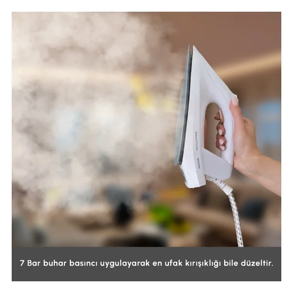 Karaca Vantuz Steammaster 3000 W White Rose Buhar Kazanlı Ütü - Görsel 6