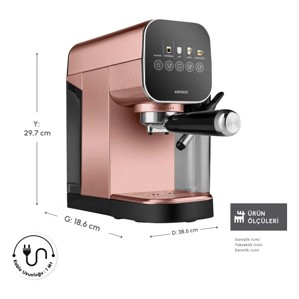 Karaca Mycaffee Barista S20 Yarı Otomatik Espresso Makinesi - Görsel 2