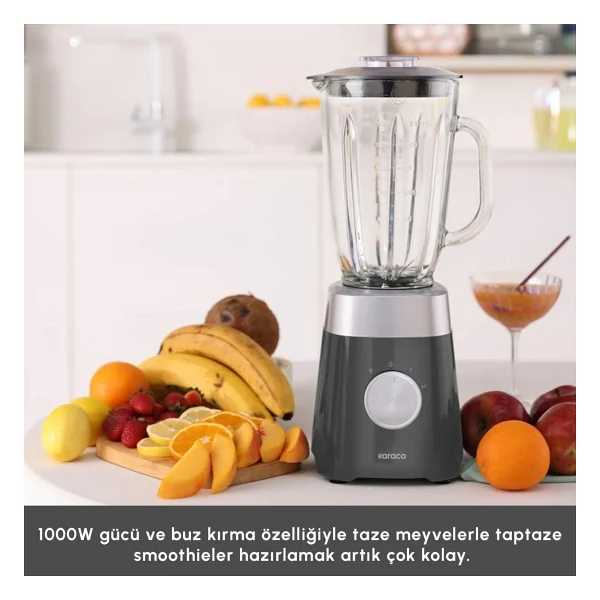 Karaca Multiblend 1000 W Gri Smoothie Blender - Görsel 3