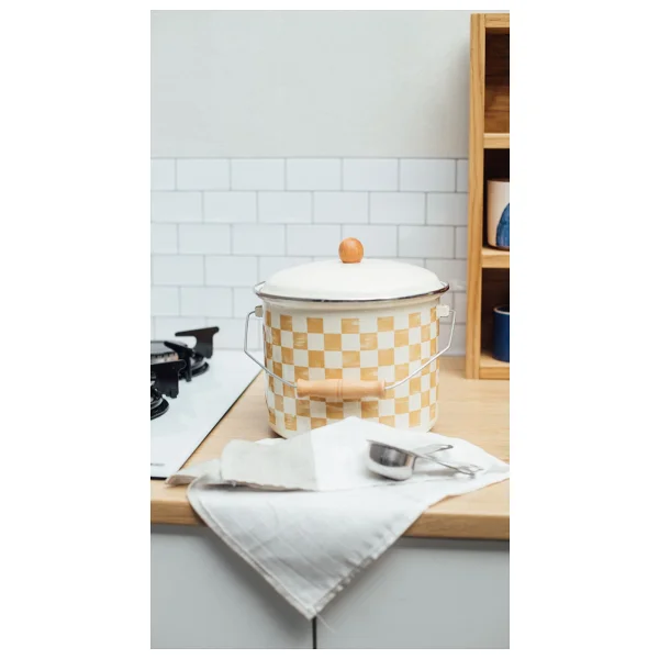 Emaylab Beige 22 Cm 5 Lt Emaye Bakraç - Görsel 3