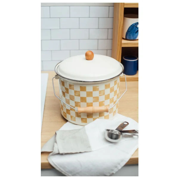Emaylab Beige 22 Cm 5 Lt Emaye Bakraç - Görsel 4