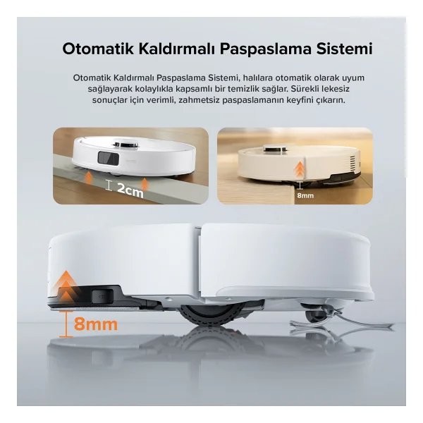 Roborock Q8 Max Pro Beyaz Akıllı Robot Süpürge - Görsel 10