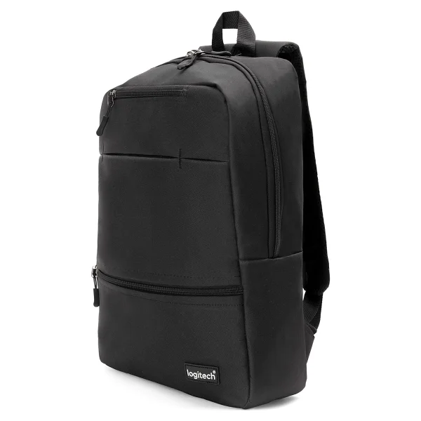 Logitech Orijinal 15.6"İnç Gri Kumaş Laptop Bilgisayar Seyahat Günlük Çok Gözlü Unisex Notebook Sırt Çantası - Görsel 4