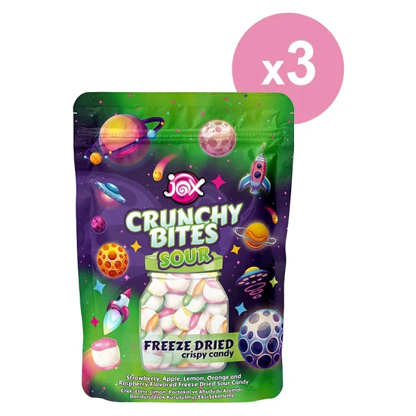 Jox Crunchy Bites Sour (Ekşi) 3 Paket - 3 Adet - Görsel 3