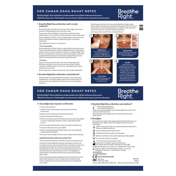 Breathe Right Extra Standart Boy 10'lu 2 Paket Burun Bandı - Görsel 2