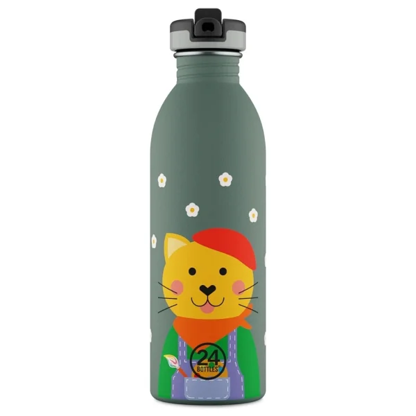 24 Bottles Kids Bottle Smart Cat Paslanmaz Çelik Çocuk Su Matarası 500 Ml - Renkli - Görsel 7