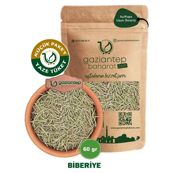 Gaziantep Baharat Doğal Biberiye 60gr - Gaziantep'ten Taptaze Aromatik Lezzet - Görsel 2