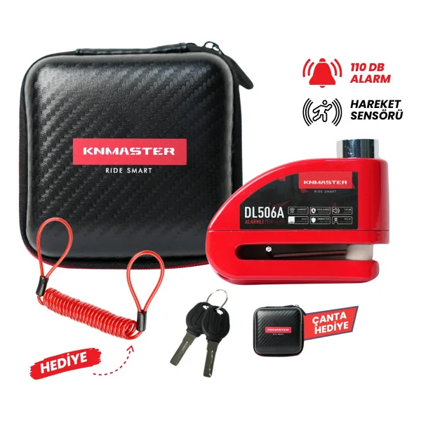 Knmaster DL510A 10 mm Alarmlı Disk Kilidi - Görsel 6