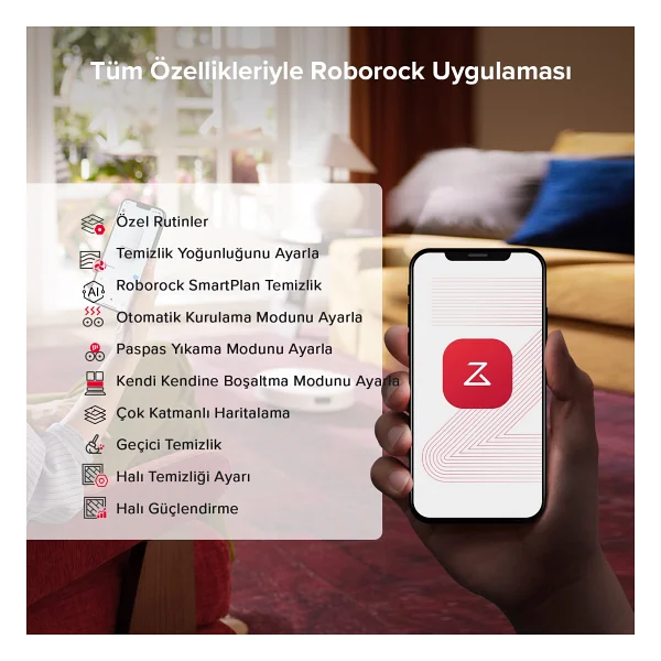 Roborock Qrevo C Çöp İstasyonlu Akıllı Robot Süpürge - Görsel 2