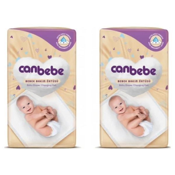 Canbebe 60x60 Cm 10'lu 2 Paket Bebek Bakım Örtüsü - Görsel 2