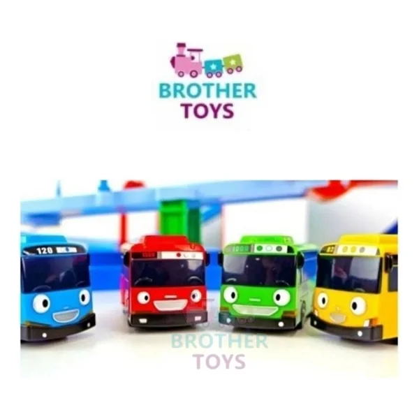 Brother Toys Tayo Oyuncak Otobüs 7 Cm 4lü Set Çek Bırak Tayobüs Tayo Gani Lani Aogi - Görsel 5