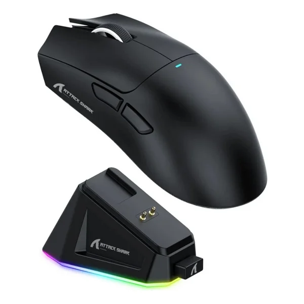 Attack Shark X11 Siyah Şarjlı Makrolu Ergonomik Optik Kablolu/Kablosuz Oyuncu Mouse - Görsel 7